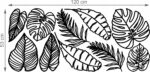 Naklejka na ścianę dekoracja Monstera Liście Palmy Tropikalne - obrazek 3