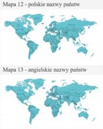 Naklejki Ścienne na ścianę mapa świata nazwy - obrazek 3