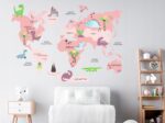 Naklejka Mapa Świata 8 Dinozaury dla dzieci - obrazek 3