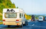 Naklejka na Samochód Kamper Bus Przyczepę Kempingową Snowboard Góry - obrazek 2