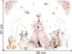 Naklejki na ścianę dla dzieci Las Zwierzątka Boho - obrazek 4