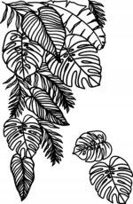 Naklejka na ścianę dekoracja Liście Tropikalne Monstera Palmy