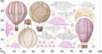 Naklejki na ścianę dla dzieci Balony Chmurki Róż - obrazek 4