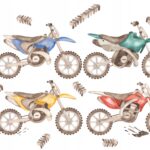 Naklejki dla dzieci na ścianę Motocykle Cross