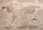 Naklejka ścienna Mapa Świata Europy