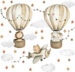 Naklejki na ścianę dla dzieci Zwierzęta Balony