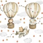 Naklejki na ścianę dla dzieci Zwierzęta Balony