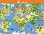 NAKLEJKA NA ŚCIANĘ EDUKACYJNA MAPA ŚWIATA 150x95 - obrazek 3