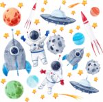 Naklejki ścienne dla dzieci Kosmos D151