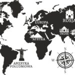 Naklejki Ścienne NA ŚCIANĘ, MAPA ŚWIATA 237
