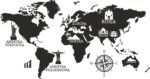 Naklejki Ścienne NA ŚCIANĘ, MAPA ŚWIATA 237