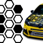 Naklejki na samochód PLASTER MIODU hexagon mix tunning auta zestawy