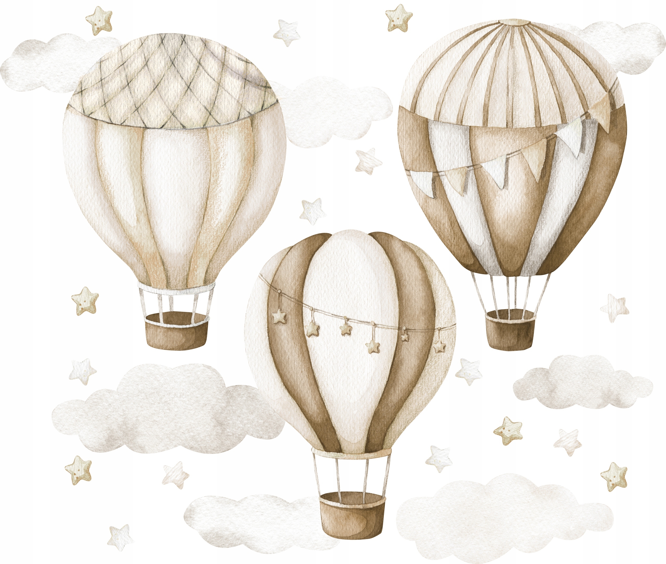 4c9b385f4fab9269443b3f849039 Naklejki dla dzieci na ścianę Balony Beżowe - obrazek 1