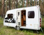 Naklejka na Samochód Kamper Bus Przyczepę Kempingową Las Kemping - obrazek 5