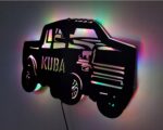 Lampka nocna Samochód Terenowy SUV Z Imieniem LED RGB pilot - obrazek 3