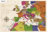 Naklejka ścienna Mapa Świata Europy - obrazek 10