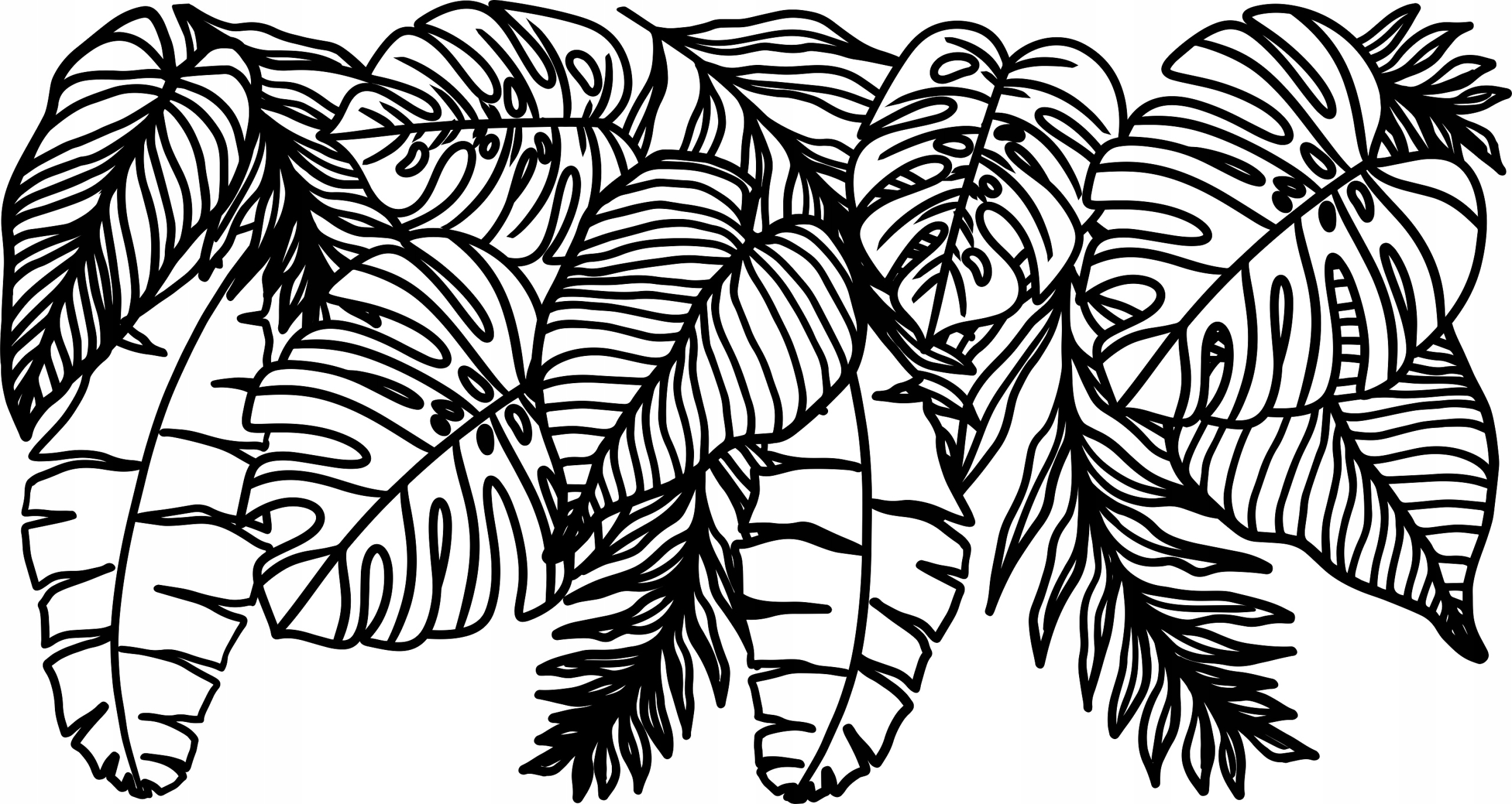 53f736654182b7843e363f3c6862 Naklejka na ścianę dekoracja Monstera Liście Tropikalne Palmy - obrazek 1