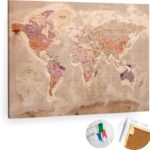 Tablica korkowa Obraz Mapa świata europy