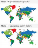 Naklejki Ścienne na ścianę mapa świata nazwy - obrazek 2