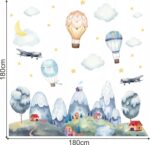 Naklejki ścienne dla dzieci Góry Balony D315 - obrazek 2