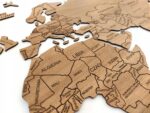 Mapa Świata Drewniana Dekoracja na ścianę nowoczesna DĄB - obrazek 4