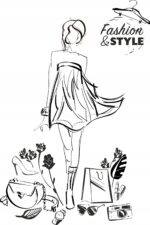 Naklejki ścienne dla dziewczyn Fashion Moda