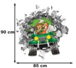 NAKLEJKI NA ŚCIANĘ 3D dla dzieci SAMOCHÓD 120cm507 - obrazek 4