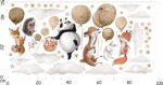 Naklejki na ścianę dla dzieci Zwierzątka i Balony Beżowe Wesołe - obrazek 8