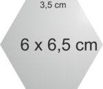 Lustro dekoracyjne Hexagon,5cm 1szt - obrazek 2