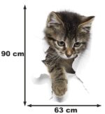 NAKLEJKI NA ŚCIANĘ 3D dla dzieci kotek - obrazek 4