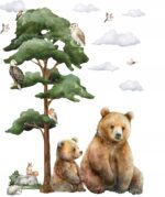 Naklejki na ścianę dla dzieci Las Zwierzęta Forest