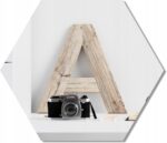 Lustro dekoracyjne Hexagon,5cm 1szt