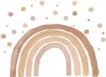 Naklejki na ścianę dla dzieci Tęcza Beż Akwarela