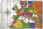 Naklejka ścienna Mapa Świata Europy - obrazek 4