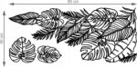 Naklejka na ścianę dekoracja Liście Tropikalne Monstera Palmy - obrazek 2