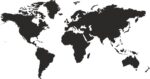 NAKLEJKI ŚCIENNE MAPA ŚWIATA naklejka na 180cm
