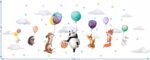 Naklejki na ścianę dla dzieci Zwierzątka i Balony Kolorowe Wesołe - obrazek 3