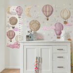 Naklejki na ścianę dla dzieci Balony Chmurki Róż - obrazek 8