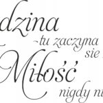 Naklejka na ścianę cytat Rodzina Family