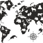 Naklejki Ścienne NA ŚCIANĘ, MAPA ŚWIATA 238