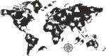 Naklejki Ścienne NA ŚCIANĘ, MAPA ŚWIATA 238