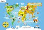 Naklejka ścienna Mapa Świata Europy - obrazek 12