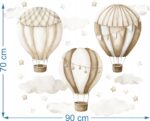 Naklejki dla dzieci na ścianę Balony Beżowe - obrazek 3
