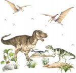 Naklejki na ścianę dla dzieci Dinozaury T-REX