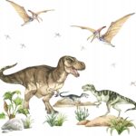 Naklejki na ścianę dla dzieci Dinozaury T-REX