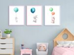Zestaw 3 plakaty dziecięce P1 Króliczki Balony - obrazek 3