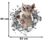 NAKLEJKI NA ŚCIANĘ 3D dla dzieci Kot - obrazek 4