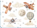 Naklejki na ścianę dla dzieci Samoloty Chmurki - obrazek 4