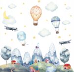 Naklejki ścienne dla dzieci Góry Balony D315