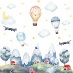 Naklejki ścienne dla dzieci Góry Balony D315